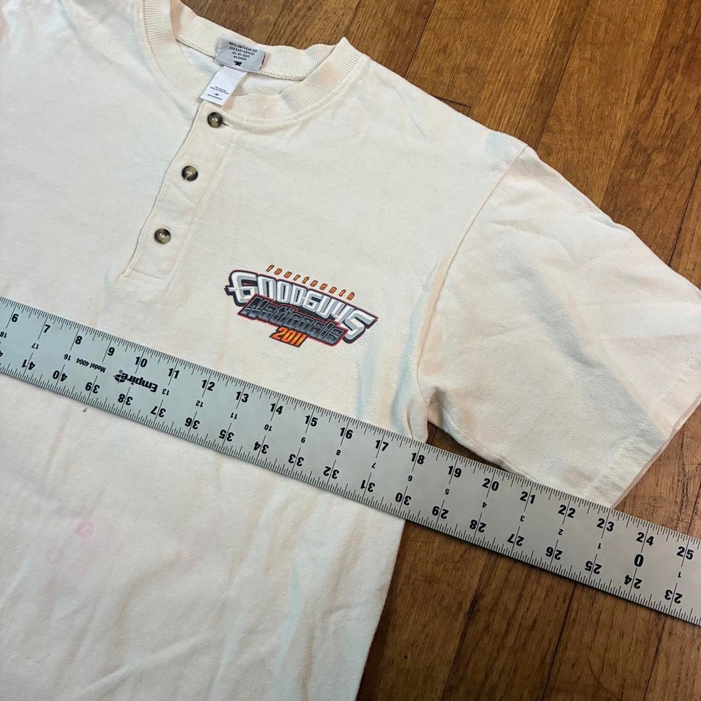 Anvil Goodguys Nationals 2011 Columbus Ohio Hot Rod Car Show Henley Shirt Mens M - Picture 4 of 6